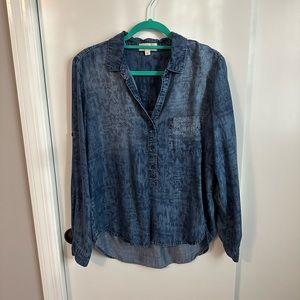 Cloth & Stone | printed chambray popover